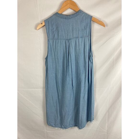 Splendid Indigo Chambray Raw Hem Dress XS - Picture 5 of 5